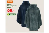 dames fleece poncho