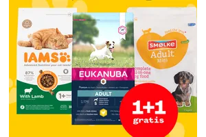 Kattenvoer 1 plus 1 gratis aanbieding