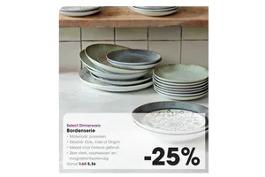 Select Dinnerware Bordenserie nu 25.00% korting aanbieding