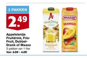 Maaza Mango 2 voor €2,49 aanbieding