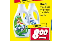 dreft vloeibaar of poeder wasmiddel