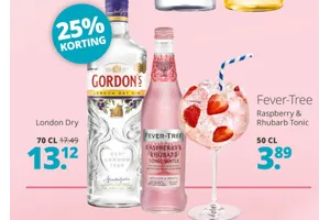 Gordon's London Dry Gin nu 25.00% korting aanbieding