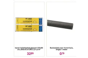 Isolatieplaat glaswol aanbieding