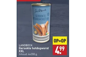 gerookte hotdogworst xxl