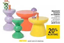 bijzettafel conisch en diabolo