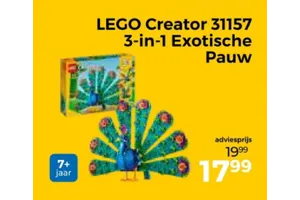 lego creator 3 in 1 exotische pauw