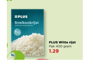 Witte rijst aanbieding