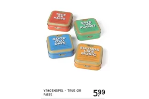 Vraagspel True or False aanbieding