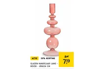 glazen kandelaar lang