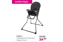 opklapbare kinderstoel happy zwart