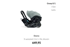 doona x autostoel