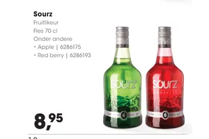 Sourz Fruitlikeur aanbieding