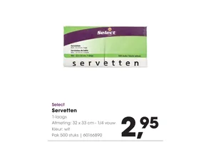 Servetten aanbieding