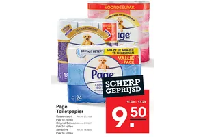 Page Toiletpapier aanbieding