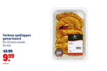 varkens speklappen gemarineerd