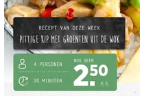 pittige kip met groenten uit de wok