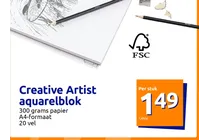 creative artist aquarelblok