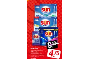 Sun All in 1 vaatwastabletten nu 50.00% korting aanbieding