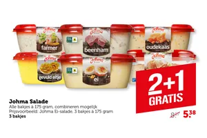 Johma Gevuld Eitje Salade 2 plus 1 gratis aanbieding