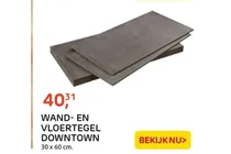 wand en vloertegel downtown