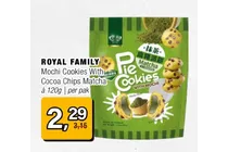 mochi cookies with cocoa chips matcha