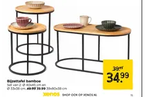 bijzettafel bamboe