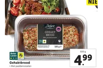 gehaktbrood met paddenstoelen