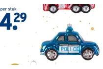 glazen kerstauto brandweer