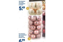 kerstballen mix glas champagne