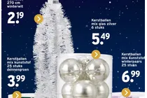kerstballen mix glas zilver