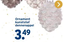 ornament kunststof dennenappel