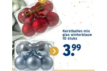 kerstballen mix glas winterblauw