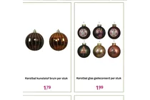 kerstbal glas gedecoreerd