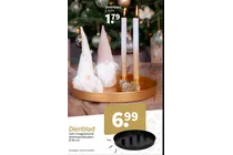 dienblad met dinerkaarshouders