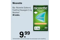 nicorette suikervrij freshfruit kauwgom