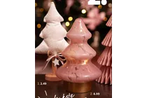 glazen kerstboom met lichtjes