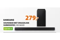soundbar met draadloze subwoofer