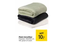 plaid microfiber