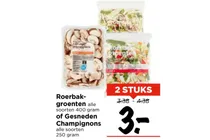 gesneden champignons