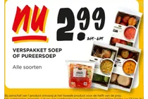 vers verpakte soep of pureesoep