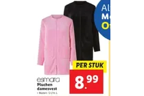pluchen damesvest