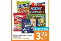 mix van diverse chocolade repen