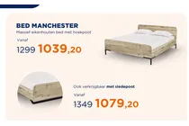 bed manchester met hoekpoot