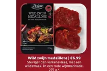 wild zwijn medaillons