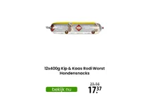 kip kaas rodi worst hondensnacks