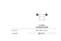 1 zits zonder arm