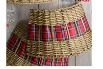 wicker christmas tree collar