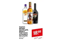 captain morgan spiced gold bailey s irish cream gordon s gin