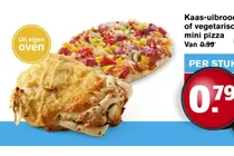 kaas uibrood of vegetarische mini pizza