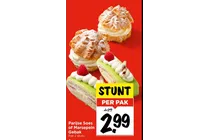 parijse soes of marsepein gebak